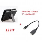 Pack Pochette Tablette + Cable OTG pour Tablette - 7"