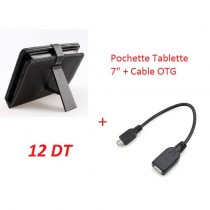 Pack Pochette Tablette + Cable OTG pour Tablette - 7"