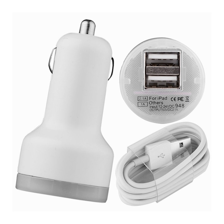 Chargeur voiture avec double port usb